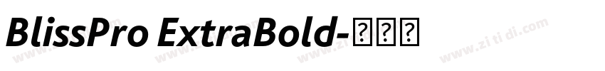 BlissPro ExtraBold字体转换